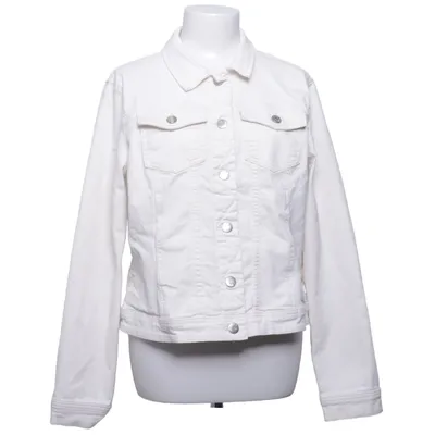 Denimjakke (Hvid) fra ONLY Blue Denim Bomuld, Elastan, Polyester