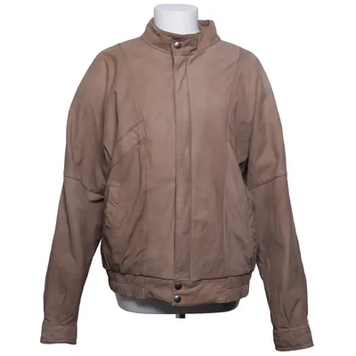 Läderjacka (Beige) från Dinno Gallucci Acetat, Skinn, Polyamid, Polyester
