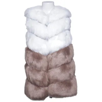 Outdoor vest (Wit, Bruin) van Borninstockholm Acryl