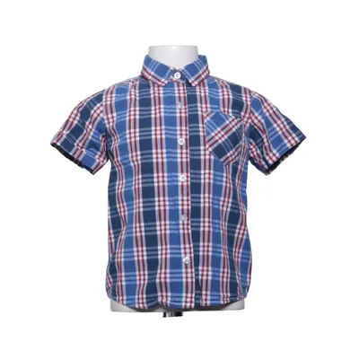 Chemise à manches courtes (Bleu, Rouge, Blanc) de Luca & Lola Coton