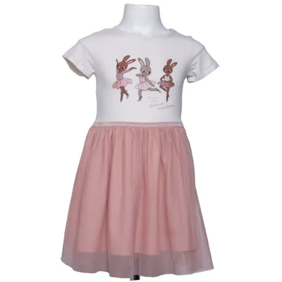 Dress (White, Pink) from H&M Cotton, Polyester