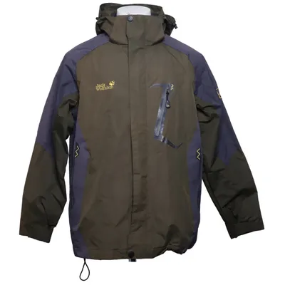 Outdoor jacket (Green, Gray) from Jack Wolfskin Polyester