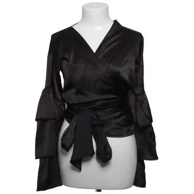 Wrap blouse (Black) from Boohoo Tall Polyester
