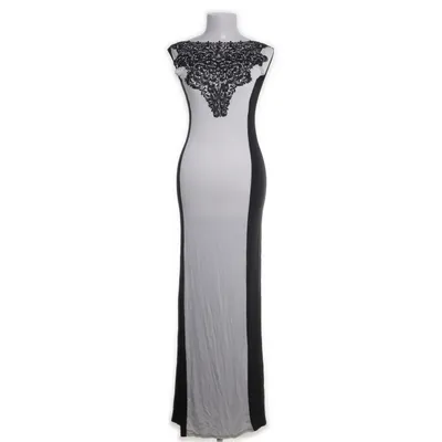 Maxi dress (White, Black) from Bebo Elastane