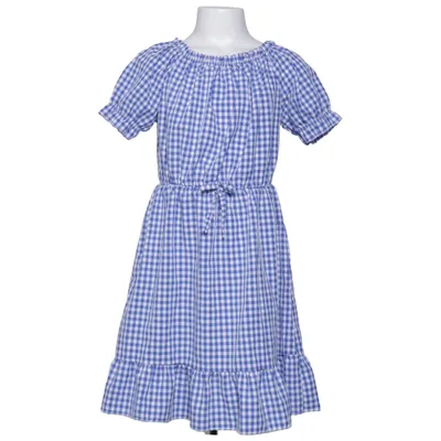 Robe (Bleu, Blanc) de Pronto Moda Coton, Polyester