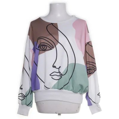 Sweatshirt (White, Multicolored) from Lacati Cotton, Polyester