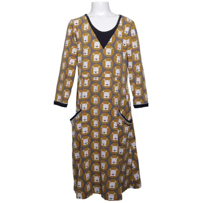 Dress (Yellow, Gray, White) from Charles