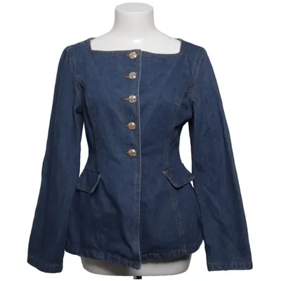 Jeansjacka (Blå) från Shein Bomull, Modal, Polyester, Viskos