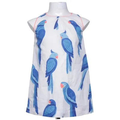 Robe (Blanc, Bleu, Multicolore) de Mini Boden Coton, Lin