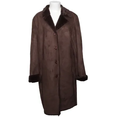 Shearling jas (Bruin) van Fashion Concept Acryl, Polyester