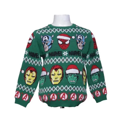 Pull de Noël (Vert, Multicolore) de Marvel Acrylique, Polyester