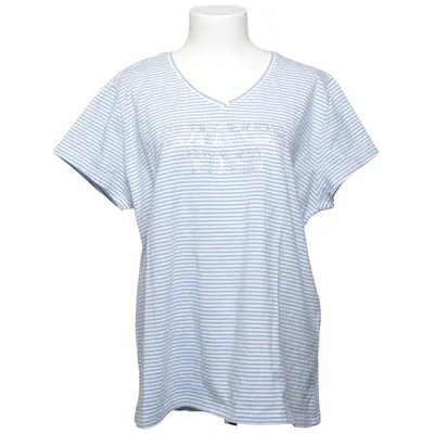 T-shirt (Blå, Vit) från Via Cortesa Bomull, Elastan