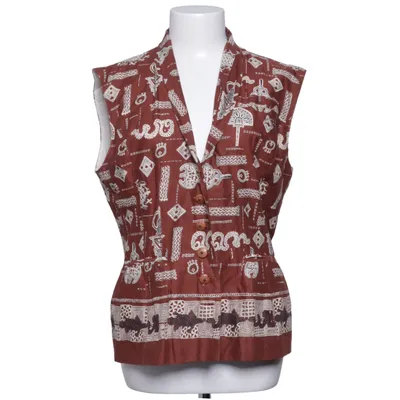 Gilet (Marron, Blanc) de Crisca Coton