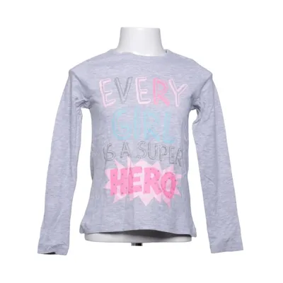 Långärmad t-shirt (Grå, Rosa, Blå) från Girls Bomull, Viskos