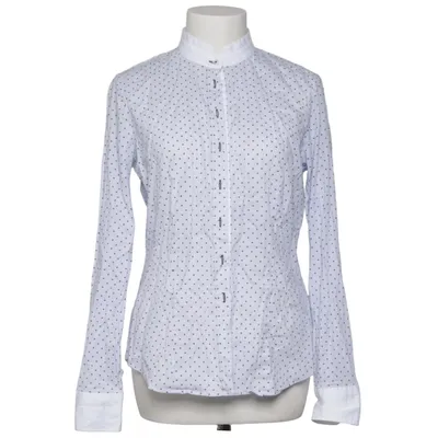 Shirt (Blue, White) from Eterna Cotton, Elastane