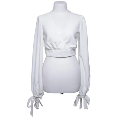 Blouse (White) from Anika Teller x NA-KD Elastane, Polyester