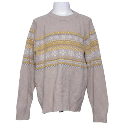 Trui (Beige, Geel, Wit) van Uniqlo Acryl, Katoen, Elastaan, Polyamide