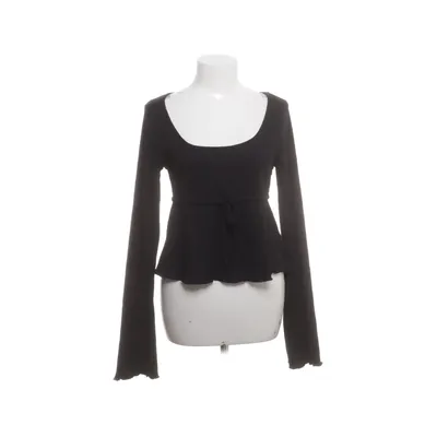 Peplum top (Zwart) van Nelly Elastaan, Gerecycled polyester