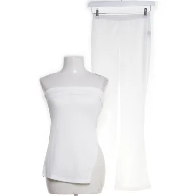 Sæt (Hvid) fra Shein Elastan, Polyester