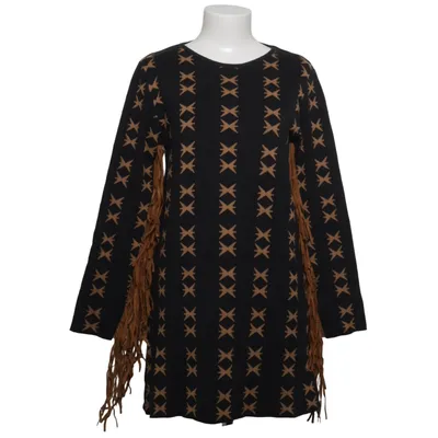 Dress (Black, Brown) from Ruga Acrylic, Cotton, Polyamide