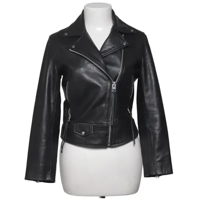 Bikerjakke (Sort) fra Mango Læder, Polyester