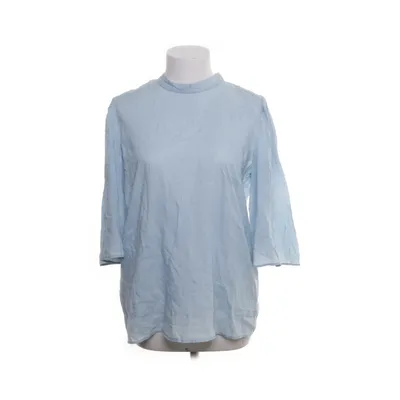 Blouse (Blue) from Mango Denim Silk, Cotton, Lyocell
