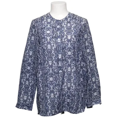 Blouse (Blauw, Wit, Meerkleurig) van Olsen Katoen, Zijde