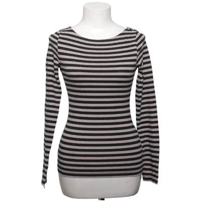 Langærmet t-shirt (Sort, Hvid) fra H&M Bomuld, Elastan