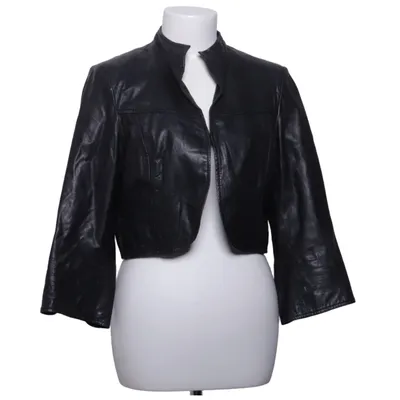 Leren jack (Zwart) van Auluna Leer, Polyester