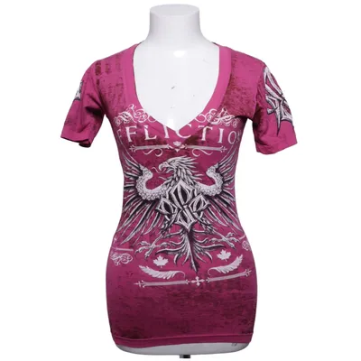 T-shirt (Rose, Noir) de Affliction Coton
