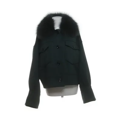 Kappa (Grön) från Meotine Polyester, Rävpäls, Viskos