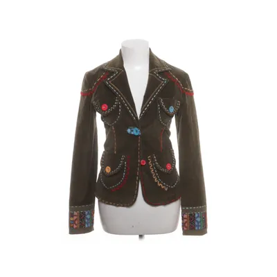 Blazer (Green, Multicolored) from Jaune Rouge Cotton