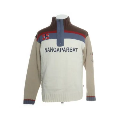 Turtleneck (Beige, Multicolored) from Nangaparbat Acrylic, Wool