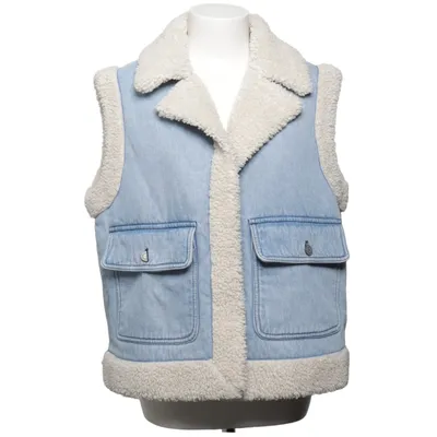 Jeansväst (Blå, Beige) från Zara Bomull, Polyester