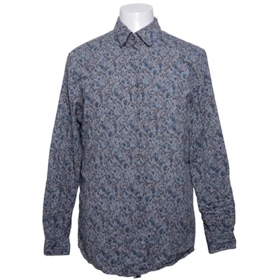 Shirt (Blauw, Meerkleurig) van Dressmann Katoen, Elastaan
