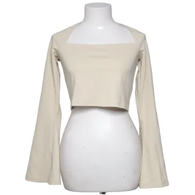 Crop top (Beige) fra NA-KD Elastan, Polyester, Viscose