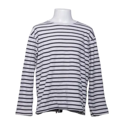 Langærmet t-shirt (Hvid, Blå) fra Uniqlo Kids Bomuld