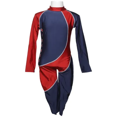 Träningsdräkt (Blå, Röd) från Zunblock Elastan, Polyamid