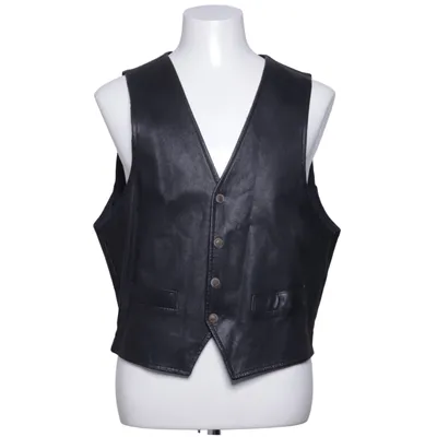 Leather vest (Black) from A.B.A Collection Leather, Polyester