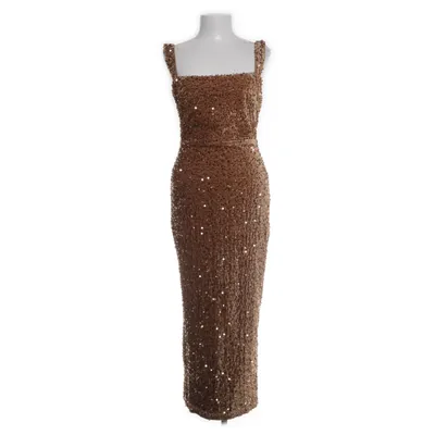 Aftenkjole (Brun, Flerfarvet) fra Miss Ord Polyester