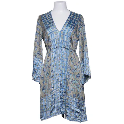 Dress (Blue, Beige, Multicolored) from Tone Barker Silk Elastane, Silk, Viscose