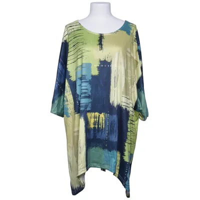 T-shirt (Blue, Green, Yellow, Multicolored) Elastane, Polyester
