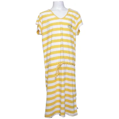 Jurk (Geel, Wit) van Eskimo Katoen, Polyester, Viscose