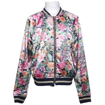 Bomberjakke (Blå, Flerfarvet) fra H&M x Angela McKay Elastan, Polyester