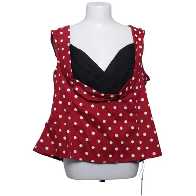 Top (Red, White) from Lindy Bop Cotton, Elastane