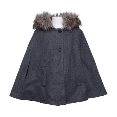 Cape (Gray) from Zara Girls Polyamide, Wool
