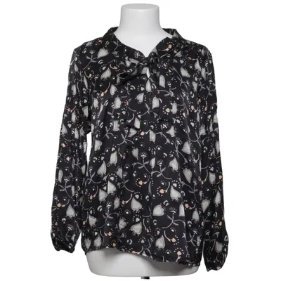 Strikblouse (Zwart, Beige, Groen) van Smirk Zijde