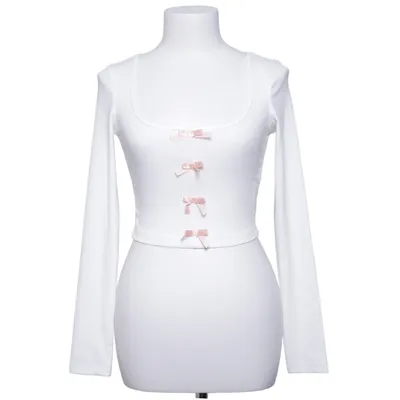 Top (White) from Dazy Elastane, Polyester, Viscose