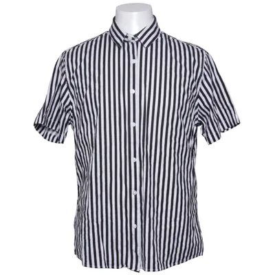 Short sleeve shirt (Black, White) from Topman Cotton, Elastane