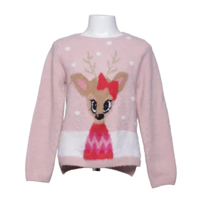 Julesweater (Pink, Flerfarvet) fra H&M Kids Akryl, Elastan, Polyamid, Polyester, Uld